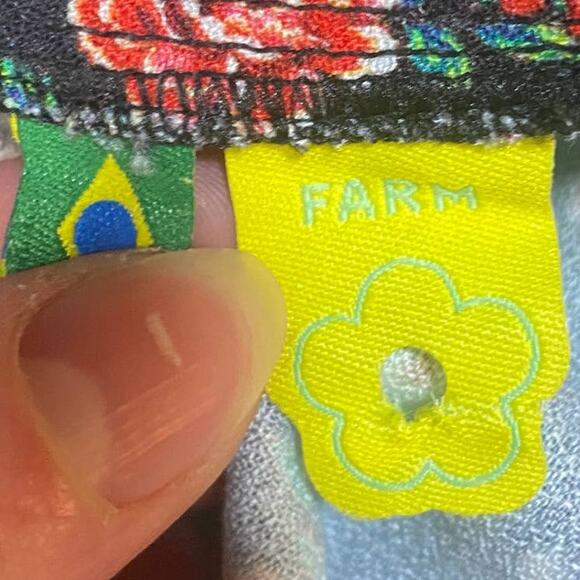 Farm Rio Jumpsuit Ditsy Floral Rose Print Wide Leg Cutout Bodice Black Womens 6 - Picture 9 of 10